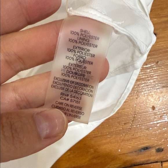 Calvin Klein Cream Blouse with Embellished Bell Sleeves Size Medium - Picture 3 of 10